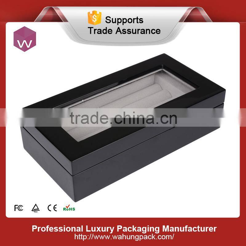 Leather custom design cheap cufflink gift box