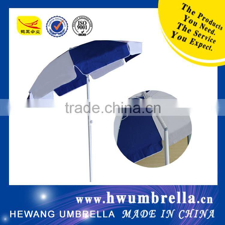 BEACH Umbrella Polyester fabric with air-vent with deluxe runner blue