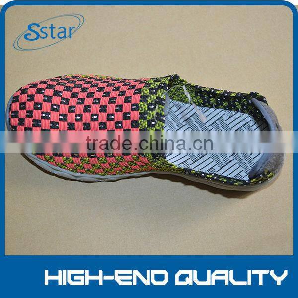 2014 new flat sandals lady shoes hand-woven shoes