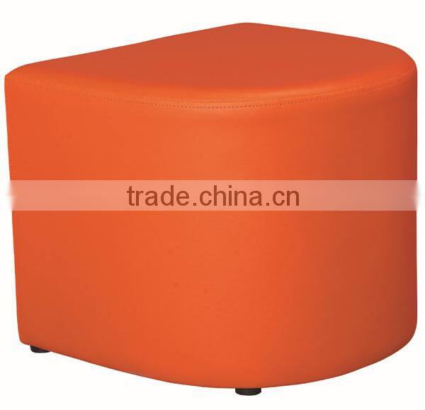 Faux leather round ottoman for home living room under mail order