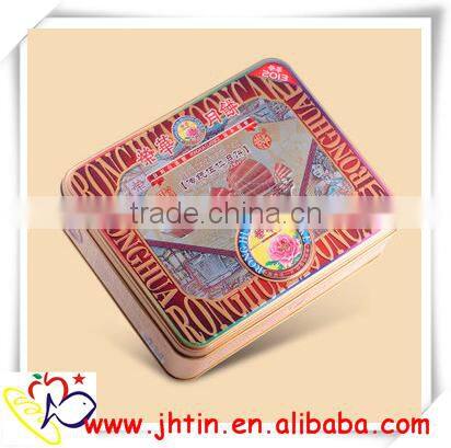 China alibaba dongguan square mooncake tin box/Metal tin box