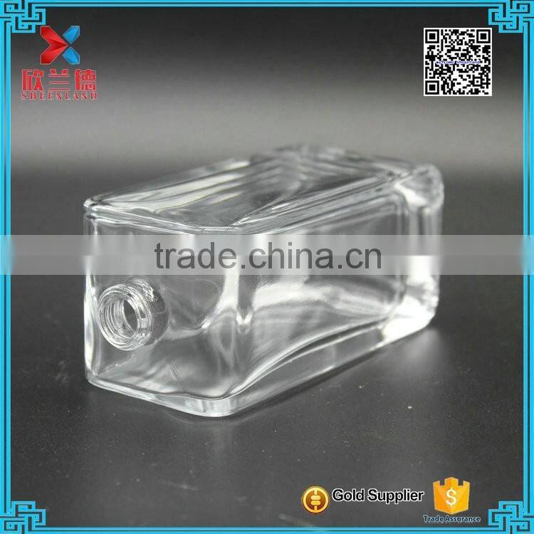 wholesale 100ml rectangle empty glass perfume refill bottle