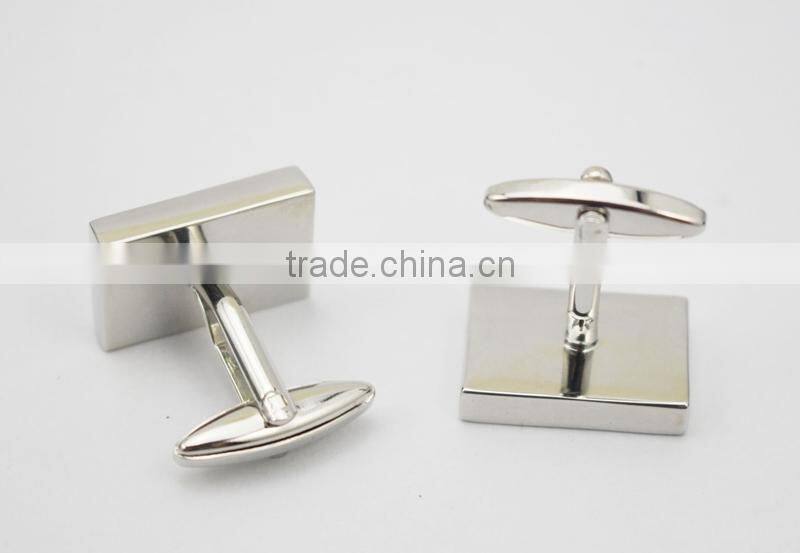 Personalized Cufflink button blanks brass rectangle cufflink blanks