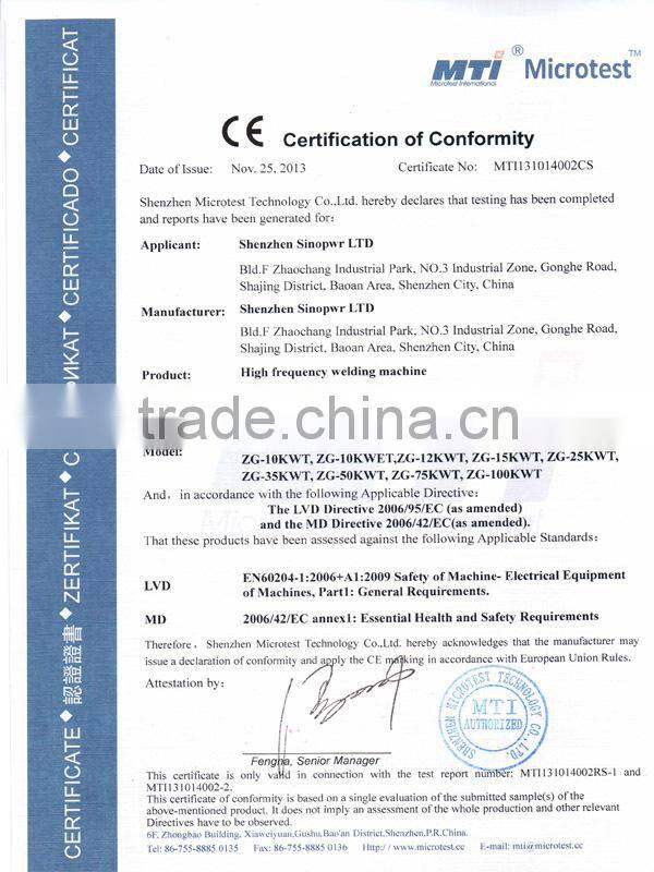 High frequency welding machine tarpaulin welder machine