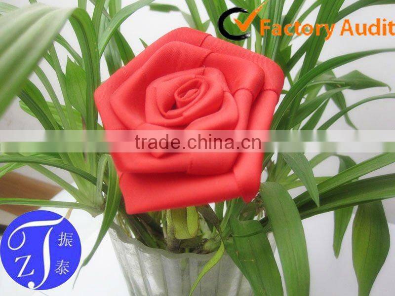 colorful hand made ribbon flower