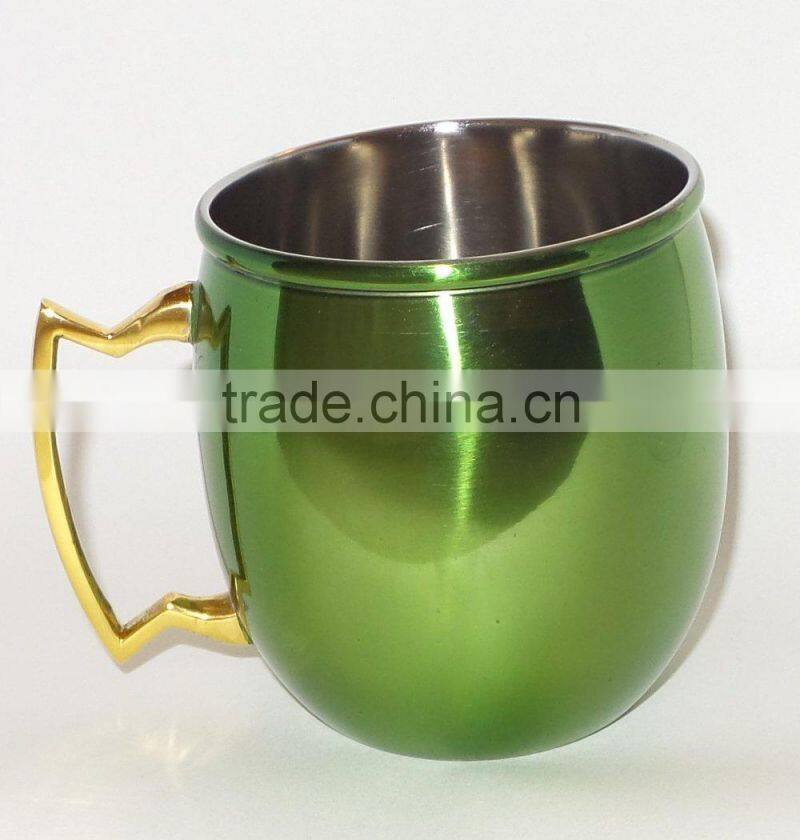 Colored Stainless Steel Mug Painted Stainless Steel Moscow Mule Mug Colorful metal mug