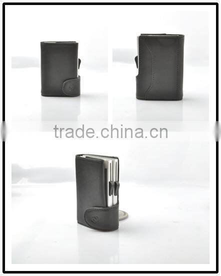 Leather mens wallets PU credit card holder