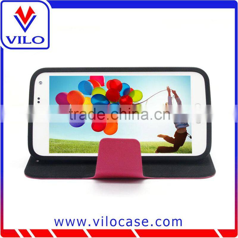 2014 new wallet card holder leather case for Samsung