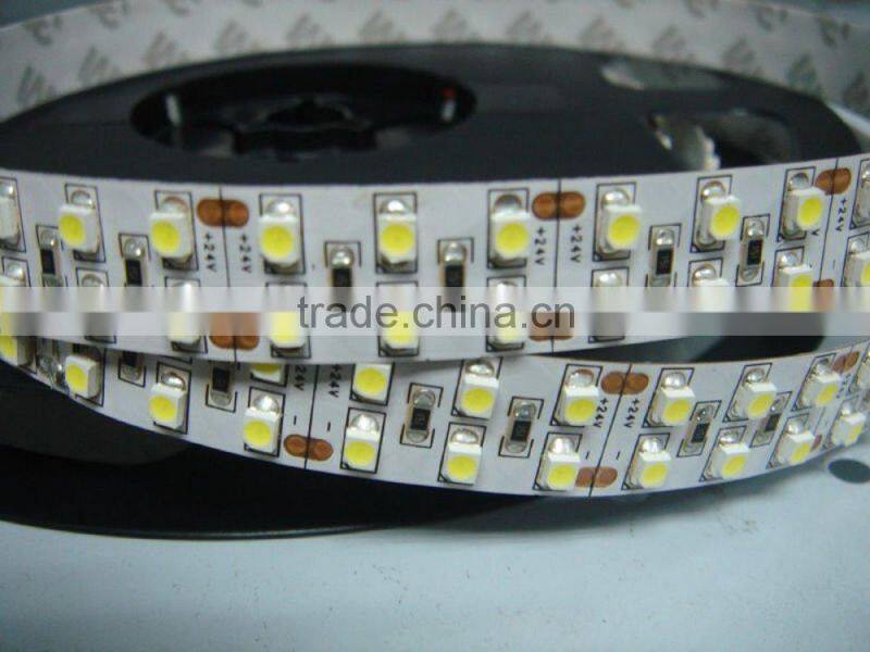IP67/IP68 12v 5mSMD3528 Double line 24v underwater led strip 1200leds with silicone tube