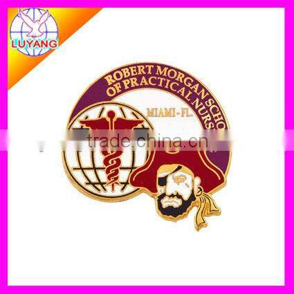gold plated cloisonne high quality lapel brooch LYLP-013 for promotion gift