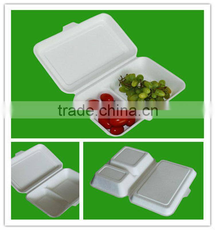 Design custom Biodegradable Harmless pulp molded packaging dinnerware sets