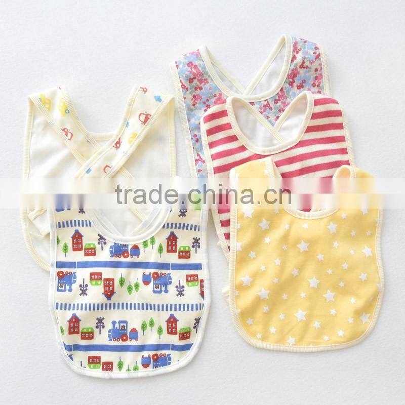 baby rice pocket vest design bib double layer 100% cotton boutique baby bandana bibs
