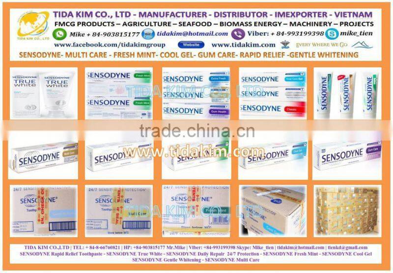 SENSODYNE TOOTHPASTE WHITENING SENSITIVE - RAPID RELIEF TRUE WHITE FRESH MINT MULTI CARE TOOTHBRUSH - TIDA KIM SOFTDRINK
