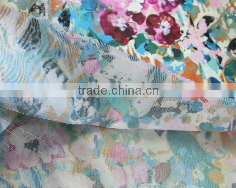 dress women organza flower print fabric