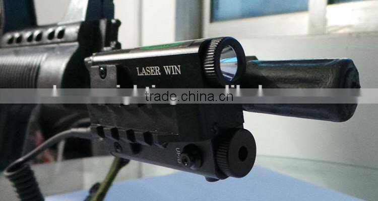 Tactical 550lumen LED light plus green laser sight used for rifle