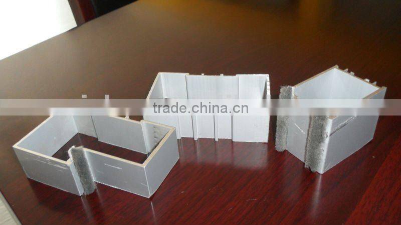 Aluminum alloy profile glass doubles doors for store front A-104