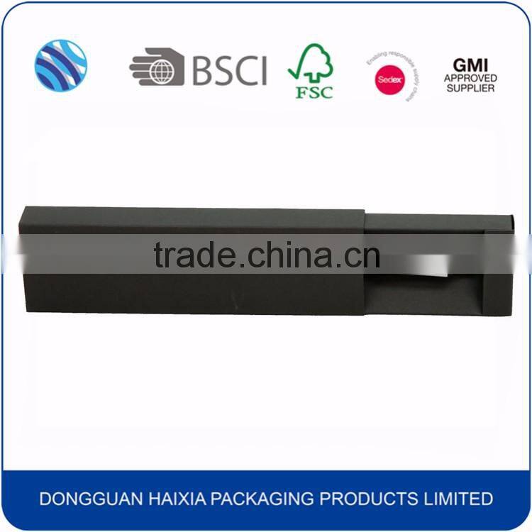 Cutom Logo Different Design Pen Packaging Box Black Drawer Box