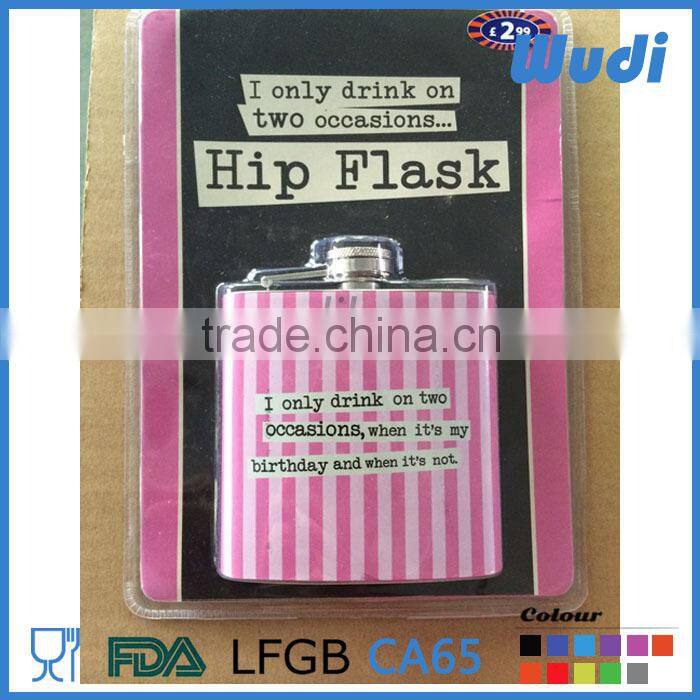 blister pack for supermarket hip flask HF110