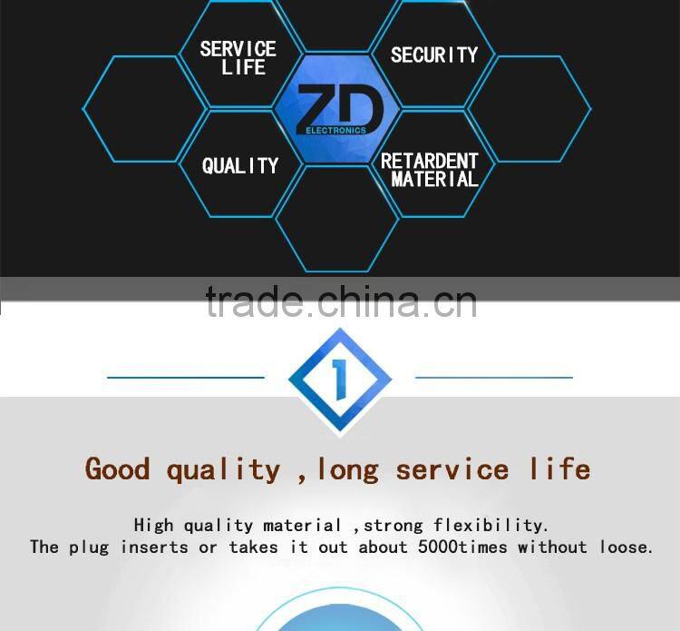 Power cord with American middle size plug socket