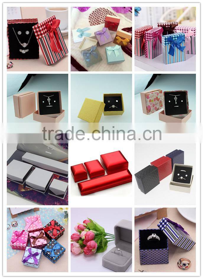Custom plain white necklace gift box jewelry box for ring necklace