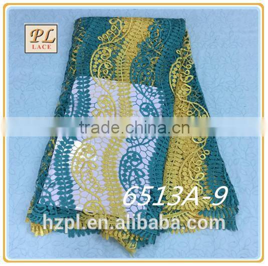 2015 new dresses design wholesale embroidery fabric lace for women