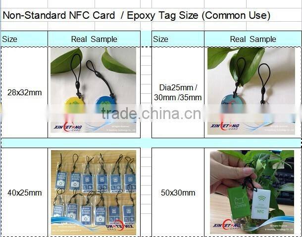 ISO14443A RFID NFC PET Epoxy Tag with Metal Ring