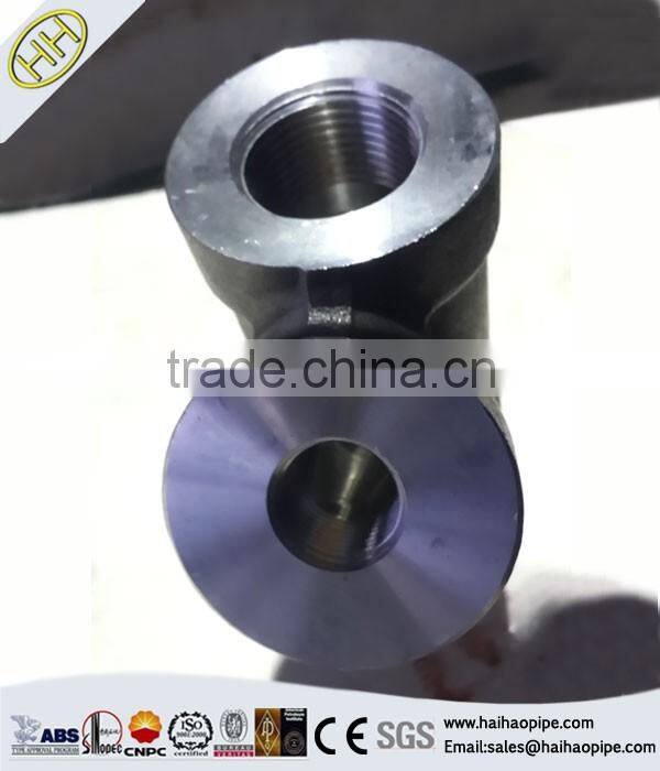 ASME B16.11 NPT threaded reducing 45 degree lateral tee pipe fitting