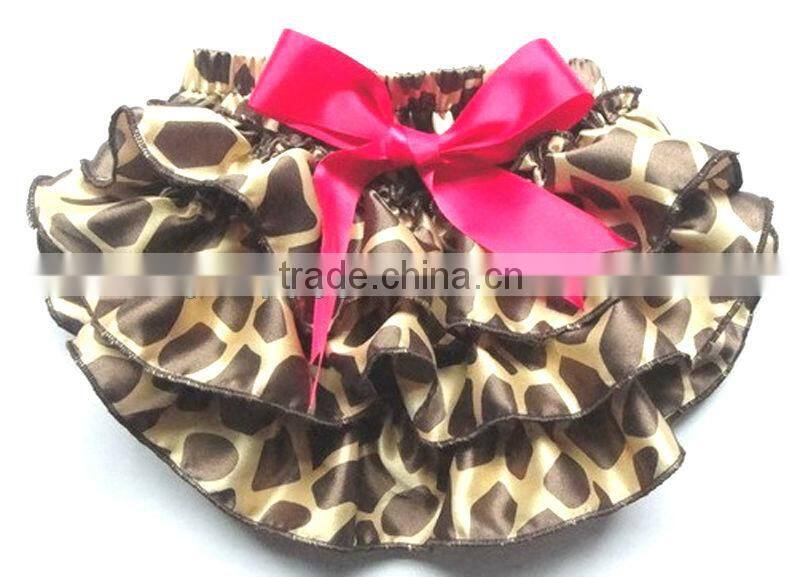 fashionable colorful heart print ruffled fancy girl baby bloomers