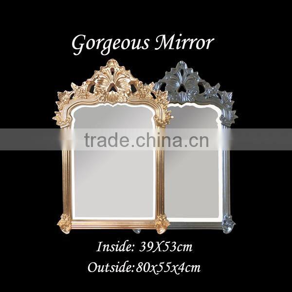 Empire style decorative mirror with urn and leaf motif antique mirror