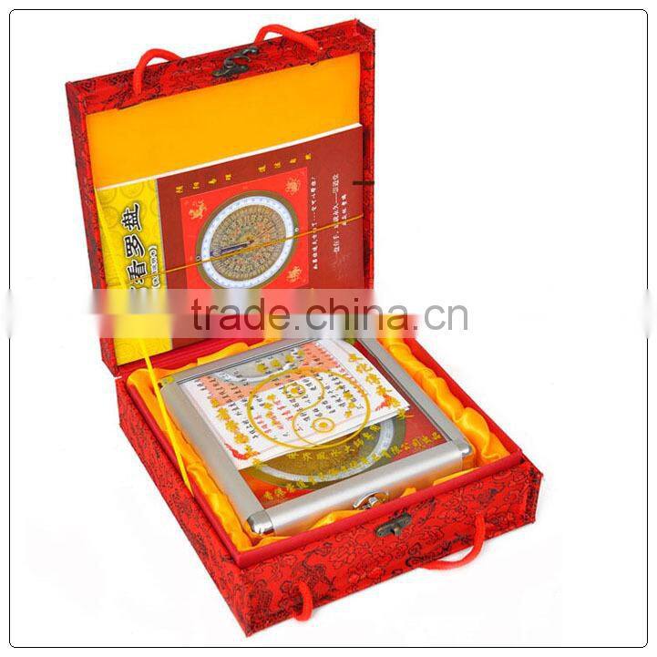 Red color Wooden material chinese fengshui lou pan,round lou pan