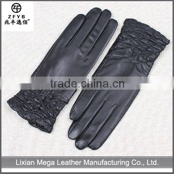 China Wholesale High Quality tight long winter warm leather gloves