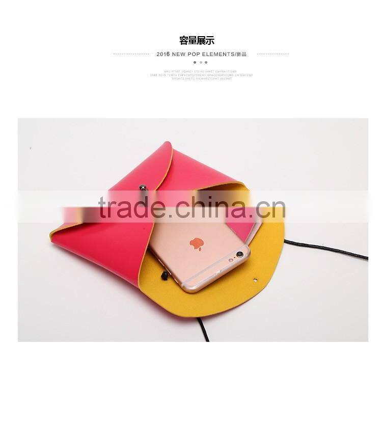2016 Stylish wallet PU Leather Clutch Wallet multicolor envelope wallet