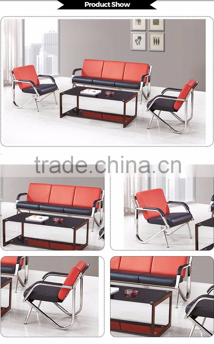 S008 Popular morden design 3-seater waiting room chairs used