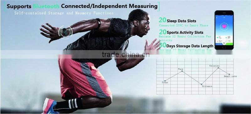 waterproof heart rate OLED Bluetooth Smart Bracelettouch screen Fitness Tracker For Android / IOS