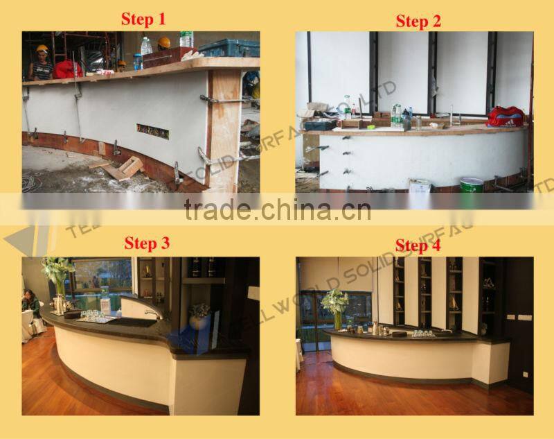 hot sale fashionable beautiful luxury artificial marble bar counter furniture for catering industry