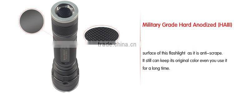 Nico Nature guangdong tri-proof XML T6 1000lm Waterproof Flash Torch light rechargeable with 6 Modes