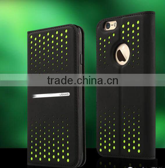 USAMS brand Colorful leather+tpu case for iphone 6 4.7