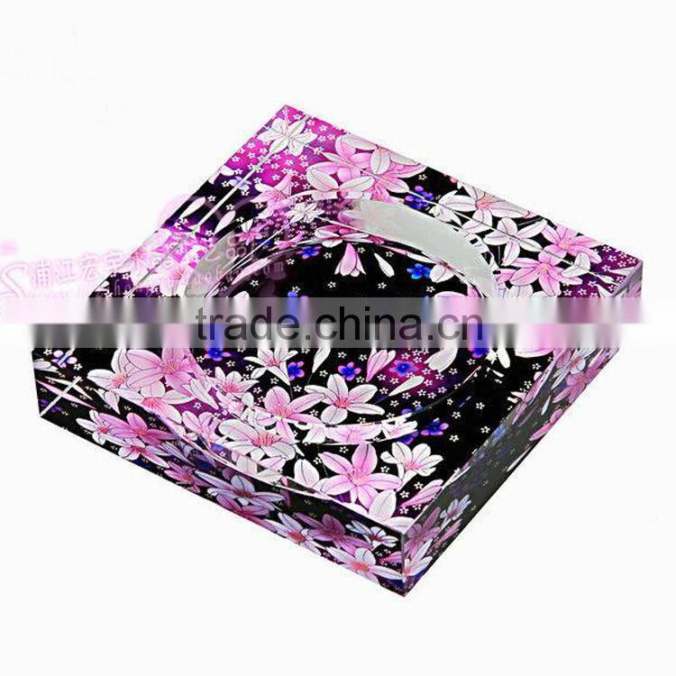 customized wholesale crystal ashtray with car mark HYA-123