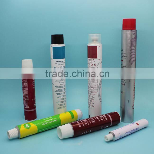 Newest factory sale collapsible cosmetic aluminum tube for packaging