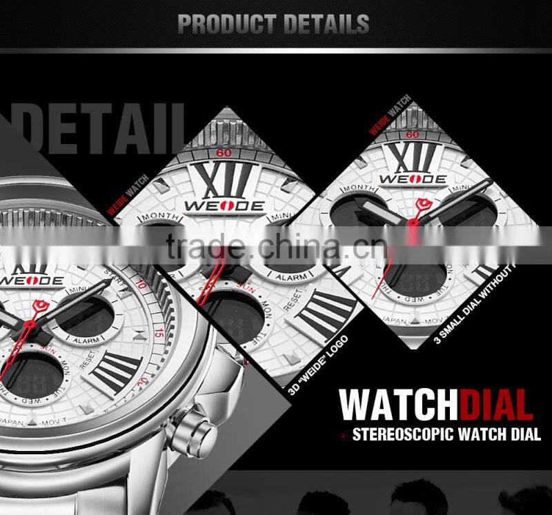 WEIDE Silver watch for men Wholesle Sport Watch men WH3408-2
