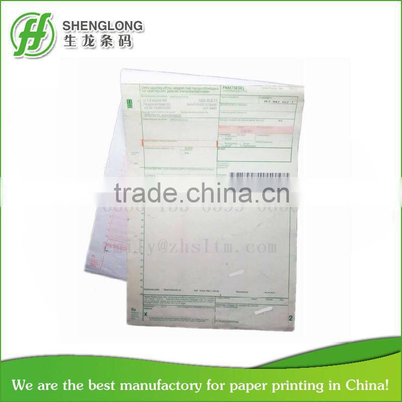 (PHOTO) black copy image 3-ply business form with or without hole