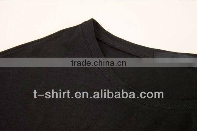 Ladies loose contrast short sleeve casual t shirt