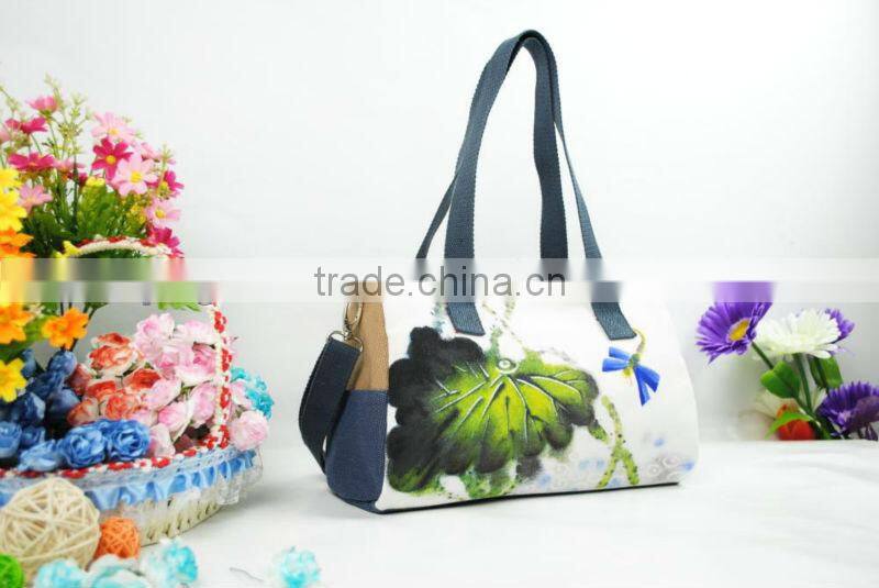 Chinese traditional style canvas lady's fashion bag