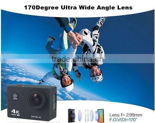 Fashion Drone acation camera 4K 30fps sport camera go p r o drone with HD 1080p 60fps Wifi Waterproof