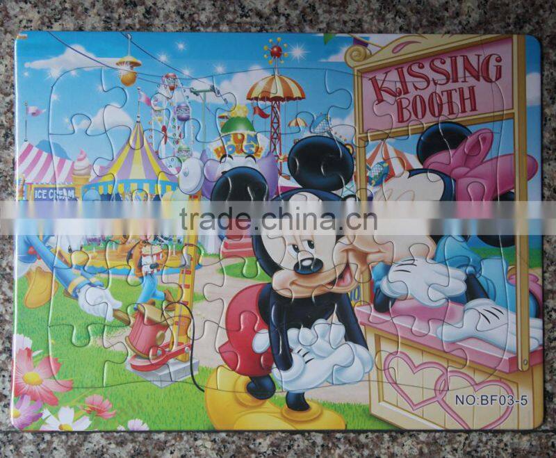 2016 hot sale eco-friendly high quality children A4 paper jigsaw puzzle