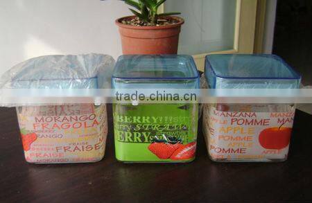 sprayed glass pumpkin jar