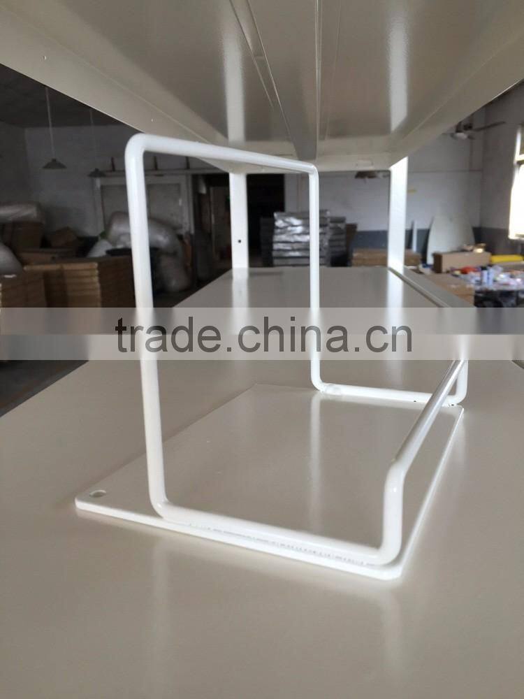 Powder Coating White Counter top Book Store Display Shelves