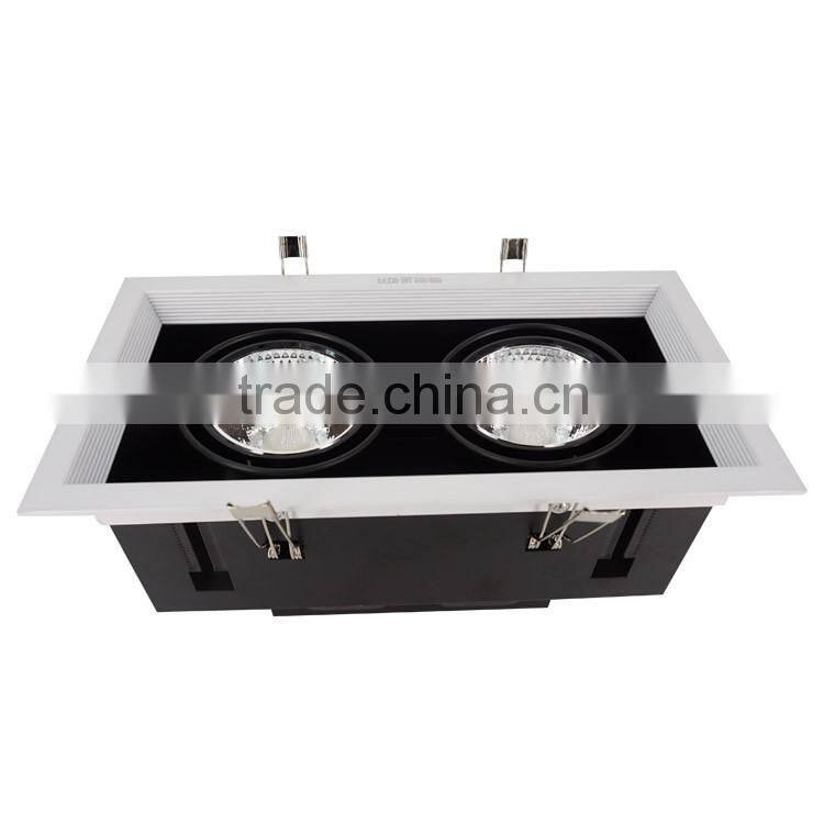Aluminum lamp body material and led light source square recessed spot lights replace metal halogen lamp