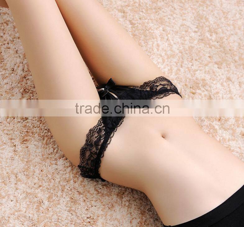 Women Open Crotch Panties New Knickers Thong G String Sexy Crutchless Pearl Massage Underwear Panties