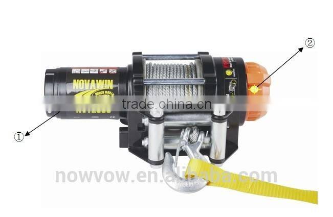 Small electric winch NVT2500(2500lbs) with synthetic rope